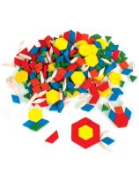 Wooden Economy Pattern Blocks, 1 cm - Set of 100