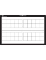 Tableau avec cadres de 10 effaçables à sec - Unitaire