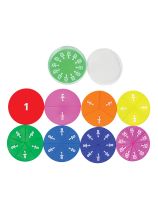 Printed Overhead Fraction Circles - 51 Pieces