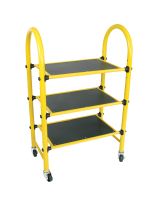 Spectrum Compact Storage Cart with Three Metal Shelves