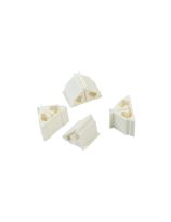 White Plastic Mirror Clips - Pack of 20