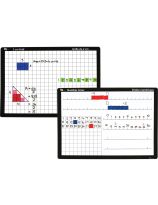 2 cm Dry-Erase Grid Mat with Number Lines - Set of 10