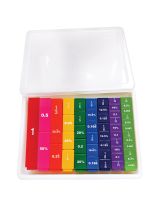Interlocking Fraction, Decimal and Percent Equivalency Cubes Set - 51 Pieces