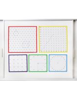 Ensemble de grands géoplans magnétiques effaçables à sec