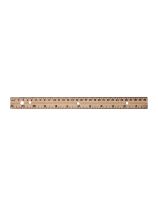 Wooden Dual Scale School Ruler - 30 cm (12")