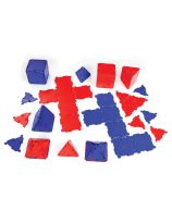 Polydron Red and Blue Square/Triangle Kit