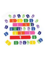 Opaque Connecting Printed Fraction Tiles Kit