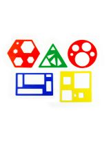 Primary Geometric Shapes Stencils - Set of 5