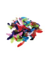 Assorted Fluffy Feathers - 6.9 cm x 10.9 cm (2.7"- 4.3") - 12 g (0.4 oz)