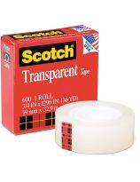 Scotch&reg; Transparent Tape - 3/4" W x 36-yd. Roll