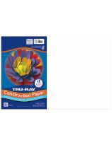 Tru-Ray&reg; Fade Resistant Construction Paper - 50 Sheets - 30 cm x 46 cm (12" x 18") - White