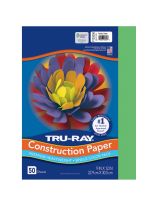 Papier construction Tru-Ray® résistant à la décoloration, 50 feuilles de 23 cm x 30,5 cm - Vert festif