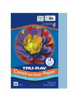 Tru-Ray&reg; Fade Resistant Construction Paper - 50 Sheets - 23 cm x 30 cm (9" x 12") - Sky Blue