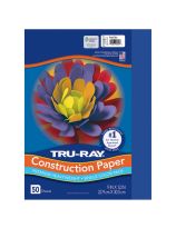 Tru-Ray&reg; Fade Resistant Construction Paper - 50 Sheets - 23 cm x 30 cm (9" x 12") - Royal Blue