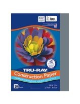 Tru-Ray&reg; Fade Resistant Construction Paper - 50 Sheets - 23 cm x 30 cm (9" x 12") - Slate