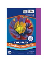 Papier construction Tru-Ray® résistant à la décoloration, 50 feuilles de 23 cm x 30,5 cm - Magenta