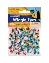 Creativity Street&reg; Painted Wiggle Eyes, Paste-On - Pack of 100