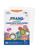 Pacon&reg; SunWorks&reg; Construction Paper - 50 Sheets (22.5 cm x 30 cm / 9" x 12") - White