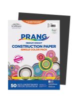 Pacon® SunWorks® Construction Paper - 50 Sheets (22.5 cm x 30 cm / 9" x 12") - Black