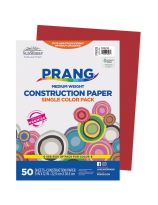 Pacon® SunWorks® Construction Paper - 50 Sheets (22.5 cm x 30 cm / 9" x 12") - Holiday Red