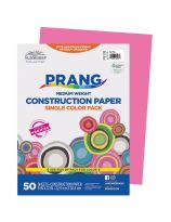 Pacon&reg; SunWorks&reg; Construction Paper - 50 Sheets (22.5 cm x 30 cm / 9" x 12") - Hot Pink