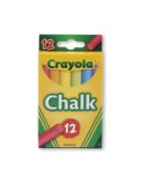Crayola&reg; Multicolored Chalk - 8 cm x 9 mm (3.15" x 0.35") - Set of 12
