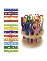 12 ciseaux de fantaisie Armada Paper Shapers™ avec support en bois
