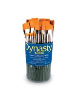 Dynasty&reg; B-2200 Gold Taklon Brushes - Set of 40