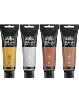 Liquitex&reg; Basics Metallic Acrylics - Set of Four 4-oz. Tubes