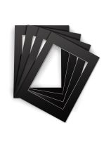 10 passe-partout noirs à bords biseautés - 28 cm x 36 cm (11" x 14")