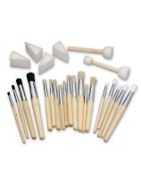 Royal & Langnickel&reg; Stencil Brushes and Foam Sponges - Set of 25