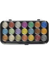 NIJI by Yasutomo&reg; Metallic Pan Watercolours - 21 Colour Set