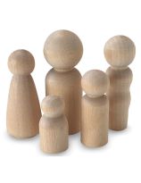 Assorted Wood People Shapes - Pkg. of 40