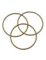 Paquet de 12 anneaux de métal - 8 cm / 3"