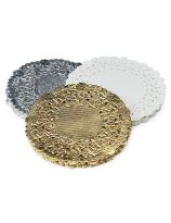Paper Lace Doilies, 4" - White, Silver, and Gold Round - Pack of 100