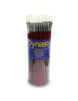 Dynasty&reg; B-1550-FIL White Taklon Brushes - Set of 60