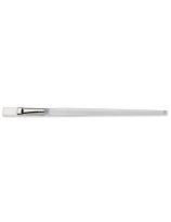 Ensemble de 12 pinceaux plats Royal Brush® Clear Choice en taklon blanc, à manche long - Taille 8 