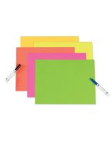 Paquet de 25 cartons pour affiche de haute qualité Pacon® aux couleurs néon assorties - 56 cm x 71 cm (22" x 28")