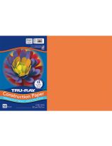 Pacon&reg; Tru-Ray&reg; Sulphite Construction Paper - 76 lb. - 50 Sheets - 12" x 18" - Electric Orange