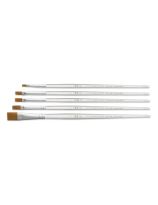Royal Brush&reg; Clear Choice Golden Taklon Flat Basic Assortment - 60 Brushes