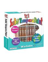 Kwik Stix&trade; Solid Tempera Paint Sticks - Class Pack Set of 72 - Global Skin Tones