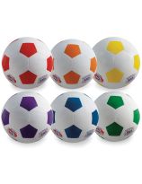 Size 5 Rubber Soccer Balls - 6-Color Set