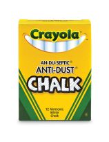 Crayola Anti Dust White Chalk - Pack of 12
