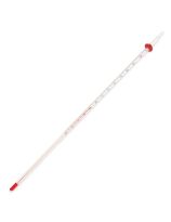General Laboratory Red Liquid Thermometer: -20° to 110°C/0° to 230°F Double Scale, Partial