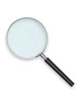 Round Glass Magnifier with Chrome Rim - 4" dia.