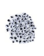 Paste-On Black & White Wiggle Eyes - Assorted with Eyelashes - Pack of 100
