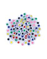 Paste-On Multicoloured Wiggle Eyes - 7mm - Pack of 100