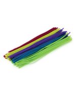 30cm (12") Chenille Stems - Package of 100 - Assorted Bright Colours 