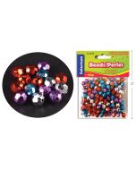 Dark Metallic Round Beads - 40g