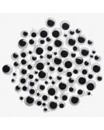 Peel & Stick Wiggle Eyes - Black
